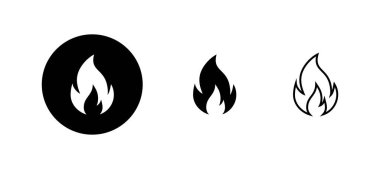 Ateş simgeleri ayarlandı. ateş işareti ve sembol