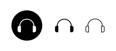 Kulaklık simgeleri ayarlandı. Kulaklık işareti ve sembol