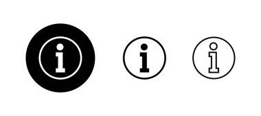 Bilgi simgeleri ayarlandı. İmza ve sembol hakkında. Faq simgesi