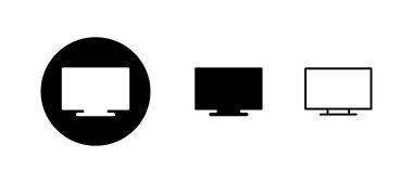 Televizyon simgeleri ayarlandı. televizyon işareti ve sembol