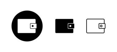 Cüzdan simgeleri hazır. cüzdan işareti ve sembol