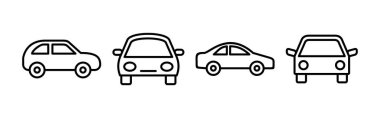 Car icon vector for web and mobile app. car sign and symbol. small sedan