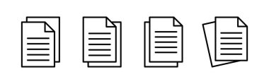 Document icon vector for web and mobile app. Paper sign and symbol. File Icon