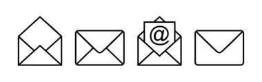Web ve mobil uygulama için e- posta simgesi vektörü. e-posta işareti ve sembol. E- posta simgesi. Zarf simgesi