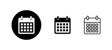 Takvim simgeleri ayarlandı. Takvim işareti ve sembol. Simge simgesini ayarla