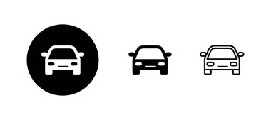 Araba simgeleri hazır. Araba işareti ve sembol. küçük sedan