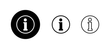 Bilgi simgeleri ayarlandı. İmza ve sembol hakkında. Faq simgesi