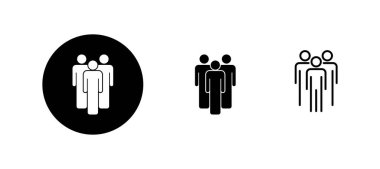 insan simgeleri ayarlandı. İmza ve sembol. Kullanıcı Simgesi vektörü