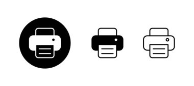 Yazdırma simgeleri hazır. yazıcı işareti ve sembol