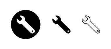Anahtar simgeleri ayarlandı. Tamir ikonu. araç işareti ve sembol