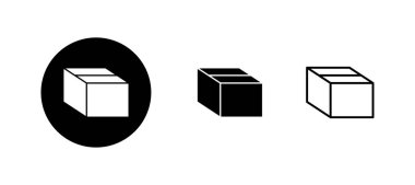 Kutu simgeleri ayarlandı. kutu işareti ve sembol, paket, paket