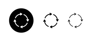 Geri dönüşüm simgeleri ayarlandı. Geri dönüşüm işareti ve sembolü.