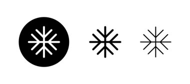 Kar simgeleri hazır. kar tanesi işareti ve sembol