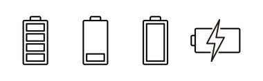 Battery icon vector for web and mobile app. battery charging sign and symbol. battery charge level