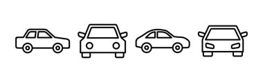 Car icon vector for web and mobile app. car sign and symbol. small sedan