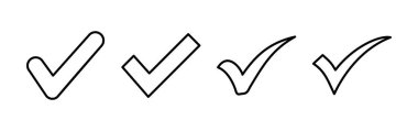 Check mark icon vector for web and mobile app. Tick mark sign and symbol