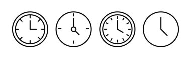 Clock icon vector for web and mobile app. Time sign and symbol. watch icon