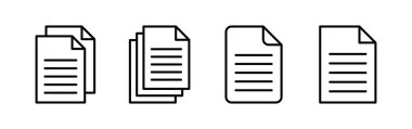 Document icon vector for web and mobile app. Paper sign and symbol. File Icon