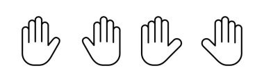 Hand icon vector for web and mobile app. hand sign and symbol. hand gesture