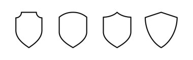 Web ve mobil uygulama için kalkan simgesi vektörü. Koruma ikonu. Güvenlik işareti ve sembol