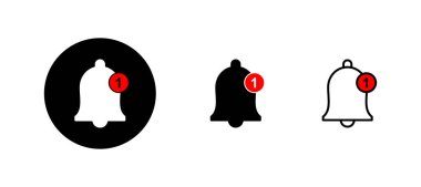 Bell Simgeleri hazır. Web sitesi tasarımı için uyarı işareti ve sembol