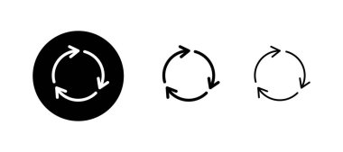 Geri dönüşüm simgeleri ayarlandı. Geri dönüşüm işareti ve sembolü.