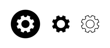 Simgeler ayarlanıyor. Cog Ayarları işareti ve sembol. Vites İşareti