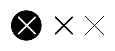 Simgeleri kapat. İşareti ve sembolü sil. çapraz işaret