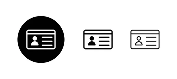 Lisans simgeleri ayarlandı. Kimlik kartı simgesi. Sürücü ehliyeti, personel kimlik kartı 