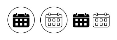 Calendar icon vector for web and mobile app. Calender sign and symbol. Schedule icon symbol