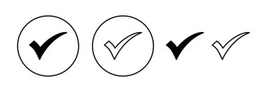 Check mark icon vector for web and mobile app. Tick mark sign and symbol