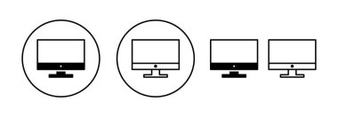 Computer icon vector for web and mobile app. computer monitor sign and symbol