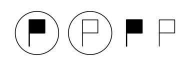 Flag icon vector for web and mobile app. Gps location pin map. Location marker symbol.