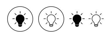 Web ve mobil uygulama için lamba simgesi vektörü. Ampul işareti ve sembol. fikir sembolü.