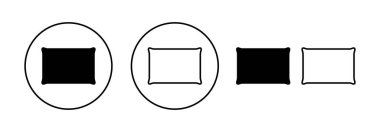 Web ve mobil uygulama için yastık simgesi vektörü. Yastık işareti ve sembol. Rahat yumuşacık yastık.