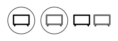 Web ve mobil uygulama için Tv simgesi vektörü. televizyon işareti ve sembol