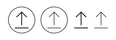 Web ve mobil uygulama için simge vektörü yükle. veri işareti ve sembolü yükle