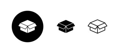 Kutu simgeleri ayarlandı. kutu işareti ve sembol, paket, paket