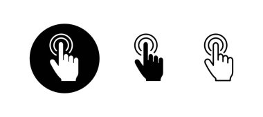 İmleç simgeleri ayarlandı. İmleç işareti ve sembol. el imleç simgesi clik