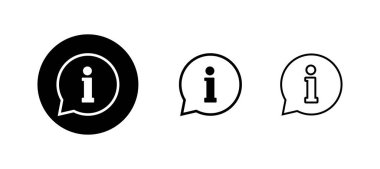 Bilgi simgeleri ayarlandı. İmza ve sembol hakkında. Faq simgesi