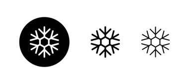 Kar simgeleri hazır. kar tanesi işareti ve sembol