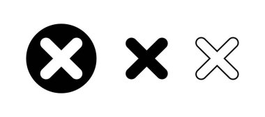 Simgeleri kapat. İşareti ve sembolü sil. çapraz işaret