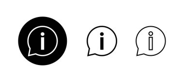 Bilgi simgeleri ayarlandı. İmza ve sembol hakkında. Faq simgesi