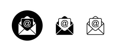 Posta simgeleri ayarlandı. e-posta işareti ve sembol. E- posta simgesi. Zarf simgesi