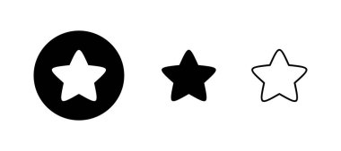 Yıldız Simgeleri ayarlandı. Reyting işareti ve sembol. favori yıldız simgesi