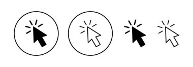 Click icon vector for web and mobile app. pointer arrow sign and symbol. cursor icon