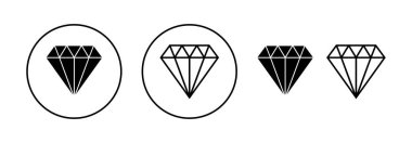 Diamond icon vector for web and mobile app. diamond gems sign and symbol