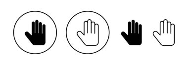 Hand icon vector for web and mobile app. hand sign and symbol. hand gesture