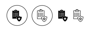 Web ve mobil uygulama için tıbbi sigorta ikonu vektörü. Sağlık sigortası ve sembol