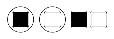 Web ve mobil uygulama için yastık simgesi vektörü. Yastık işareti ve sembol. Rahat yumuşacık yastık.